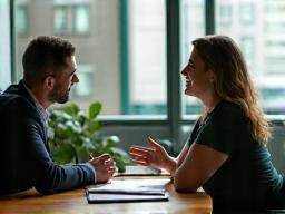 Career coach advising a client